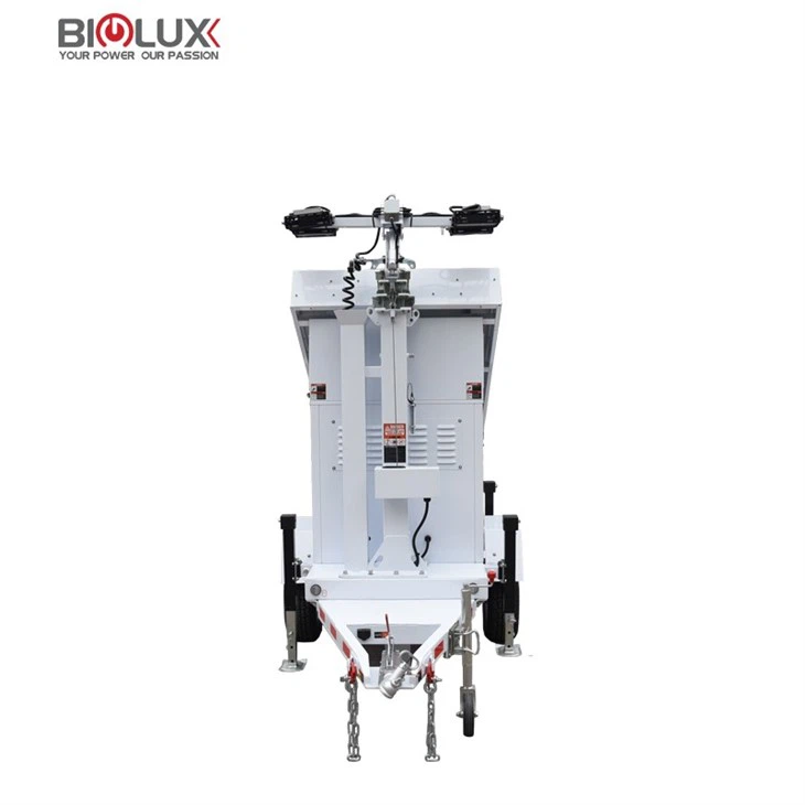 3 Panels Mobile Solar Power LED Light Trailer