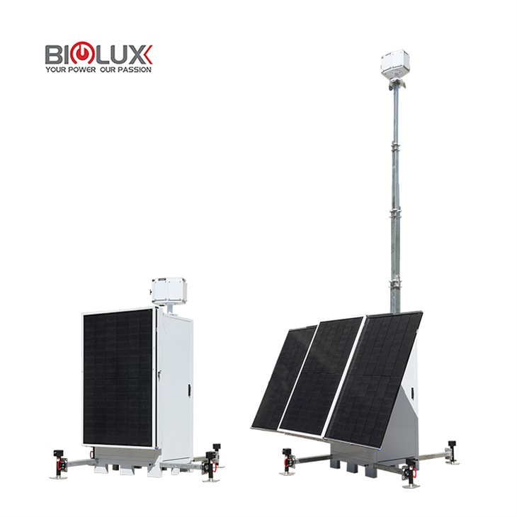 Turnul mobil de supraveghere solară HiCUBE pentru securitate