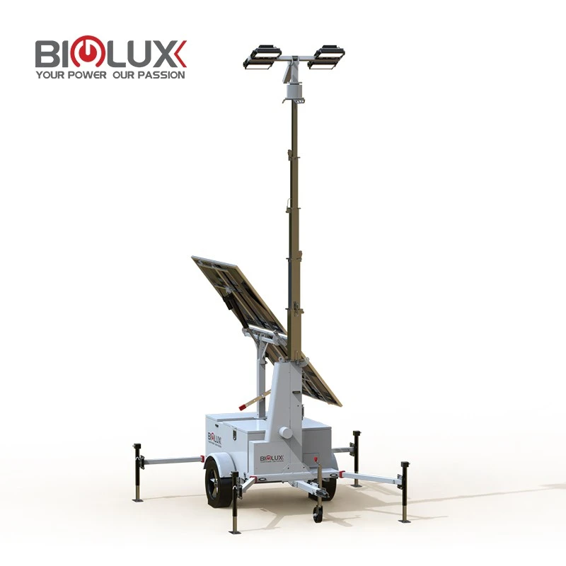 Smart Controlled Mobile Solar Lighting Tower