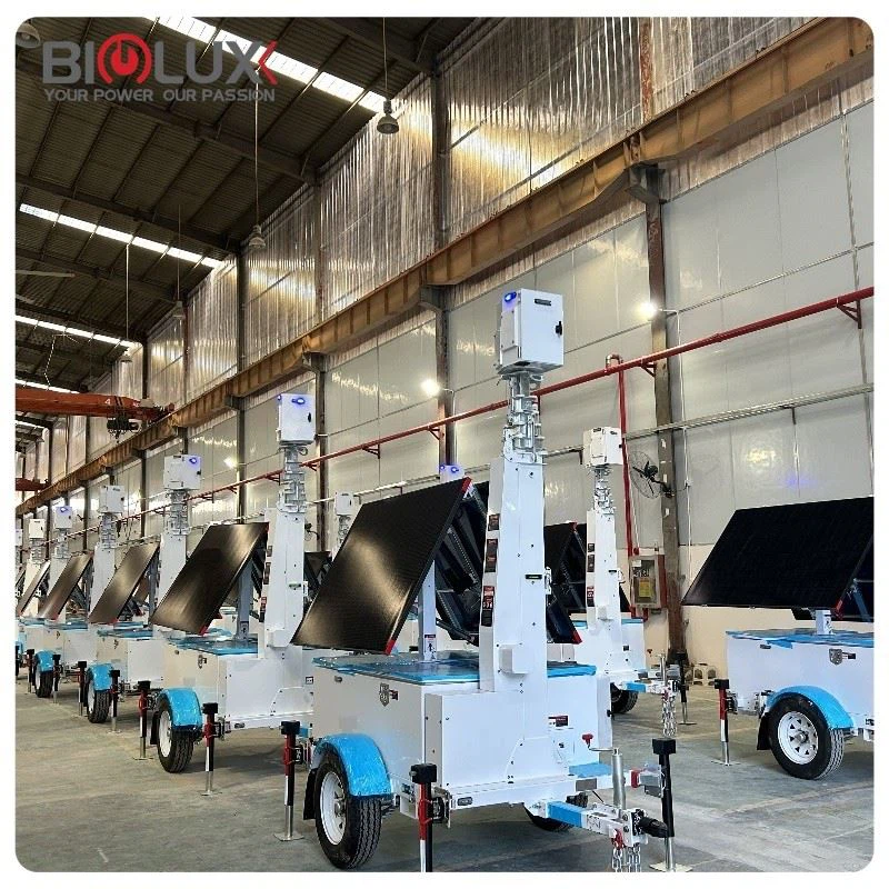 New Industry Surveillance Solution Mobile Solar CCTV Security Trailer